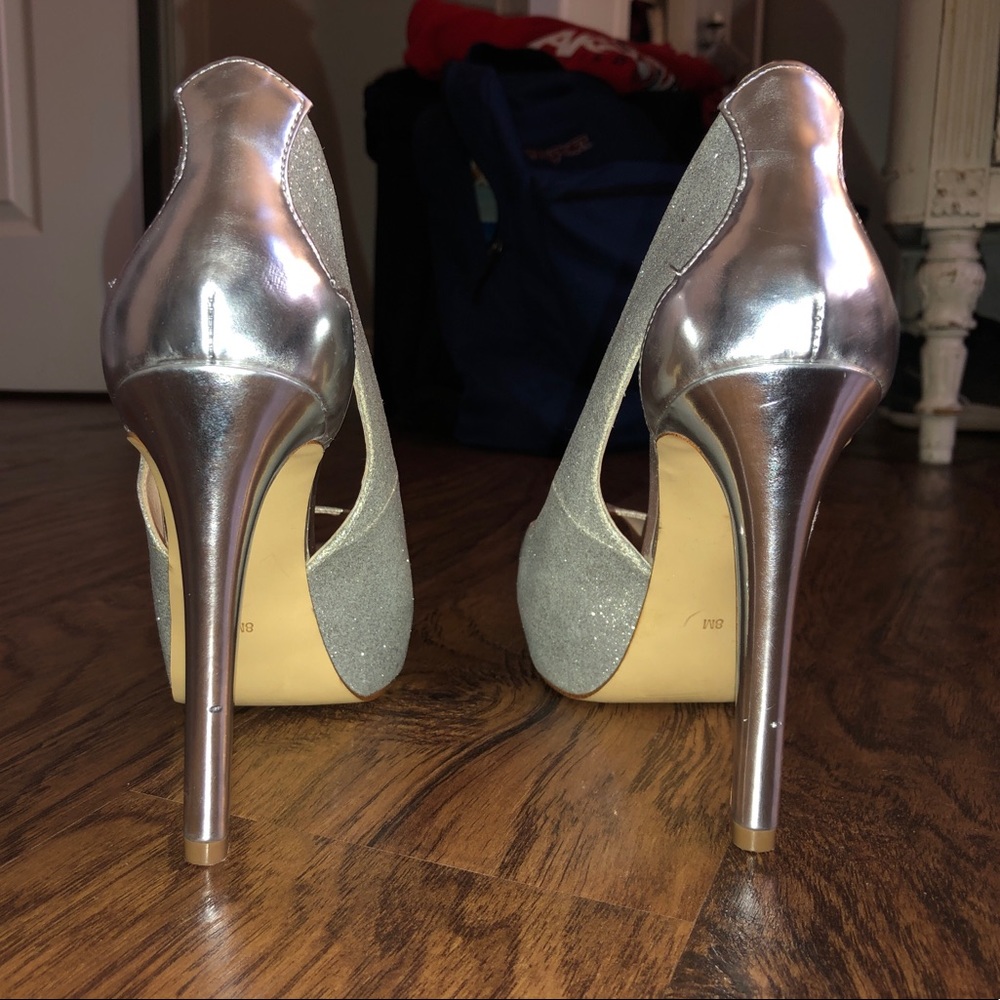 Silver sparkly Guess heels